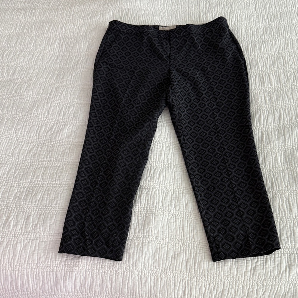 Banana Republic Blue Patterned Cropped Pants